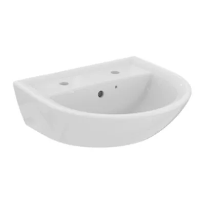 Armitage Shanks Sandringham 21 Wall Hung Basin 500mm Wide - 2 Tap Hole • £53.95