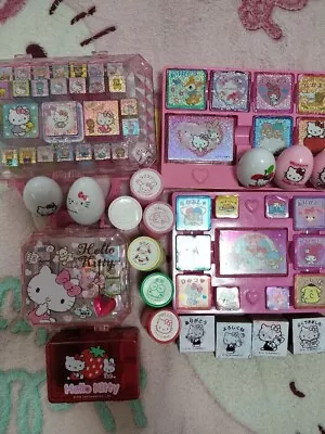 Rare Sanrio Hello Kitty Stamp Set My Melody Keroppi Pompompurin Pink • $113.85