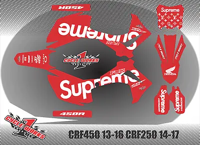 MX Graphics Kit For HONDA CRF 450 2013-2016 CRF250 2014-2017 Decal Kit Supreme • $189.99