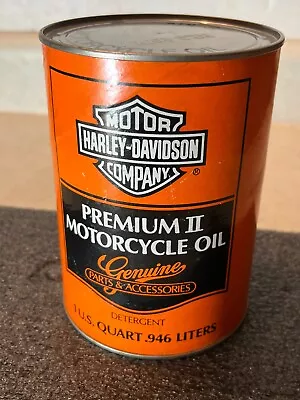 Vintage Harley Davidson Premium II Motorcycle Oil Full 1 Quart Can API-SF • $25