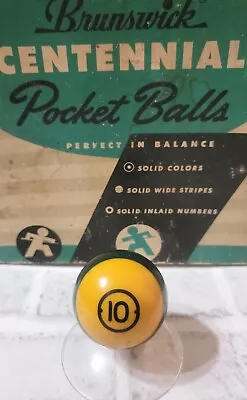 Vintage Brunswick Centennial Gold Crown Pocket 10 Ten Ball Pool Billiards  • $18.95