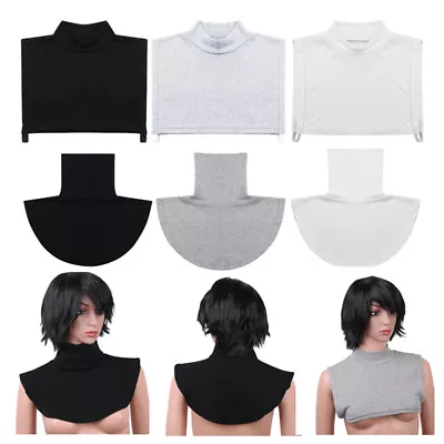 Women False Mock Collar Neckline Dickey Fake Neck Bib Blouse Sweater Half Top • $4.64