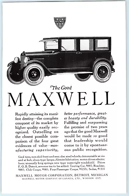 The Good Maxwell Motor Corp MI Sedan Vintage Auto Print Ad #19 • $9.99