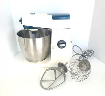 Vtg Kenwood Major Stand Mixer Model A717 LARGE White And Blue Unique NICE • $185