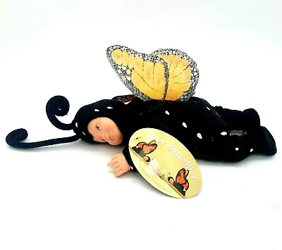 Anne Geddes Baby Monarch Butterfly Black Orange Sleeping 9   Doll Plush Wings • $14.95