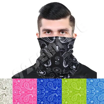 3 Pack Men's Paisley Tube Bandana Face Mask  Neck Gaiter Lot  • $6.98