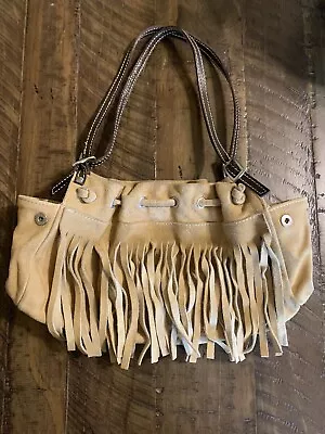 Vintage Fiocchi Italy 70s Suede Fringe Hobo Satchel Neiman Marcus • $45