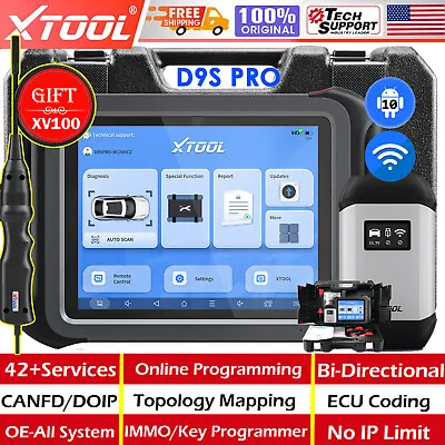 XTOOL D9S PRO WIFI Scanner Bidirectional Auto Diagnostic Tool Key IMMO+HD Camera • $1099