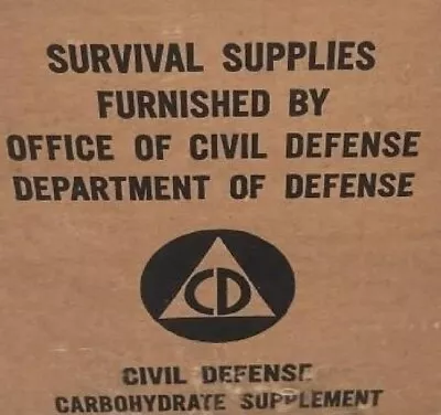 1963 Unopened Cold War Civil Defense Carbohydrate Supplement Survival Candy 32lb • $104.50