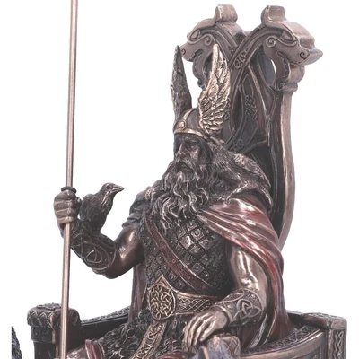 Bronze Odin All Father Wolves And Throne Figurine /Odin Bust/goblet • £52.80