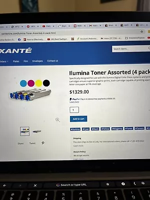 Printer Cartridges Xante Ilumina 200 Series MESSAGE FOR EXACT NUMBERS • $225