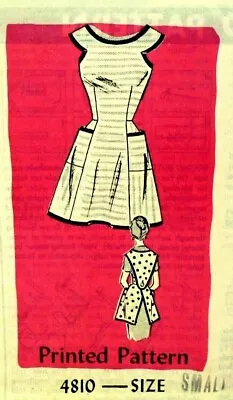 Vintage 1960s Anne Adams Pattern 4810 Full Coverage Apron Smock SM • $13.95