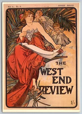 Alphonse Mucha  The West End Review  Postcard • $4.68