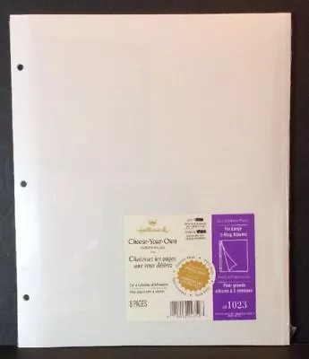 Hallmark AR1023 Self Adhesive Pages Large 3 Ring Album Refill 8 Pages Photo NEW • $16.99