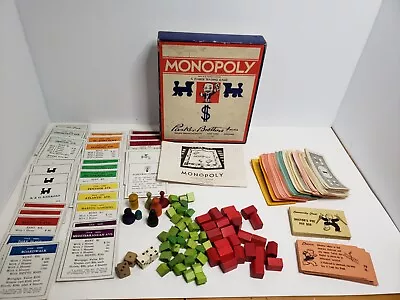 Vintage  Parker Bros Monopoly Game Good Vintage Condition No Board • $34.99