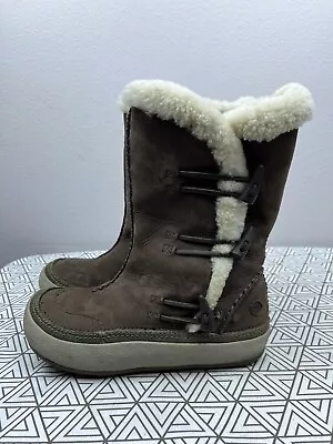 MERRELL Spirit Tibet Women's Insulated Brown Suede Snow Boots Size 5.5 Polartec • $38