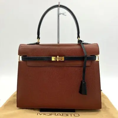 MORABITO Handbag Bicolor Leather From Japan • $800