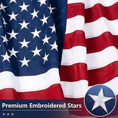 6X10 US American Flag Heavy Duty Embroidered Stars Sewn Stripes Grommets Nylon • $25.09