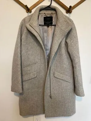 J.Crew Women Cocoon Coat In Gray - Italian Stadium Cloth - Size 0 • $59.99