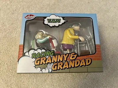 Racing Granny & Grandad Wind Up And Pull Back Toys Novelty Joke Gifts • £11