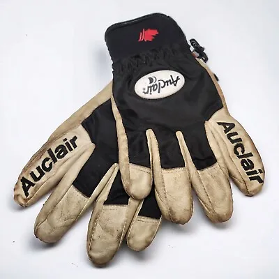 Auclair Ski Gloves Hook & Loop Wrist Bands Leather Palm Fingers Medium Canada  • $11.69