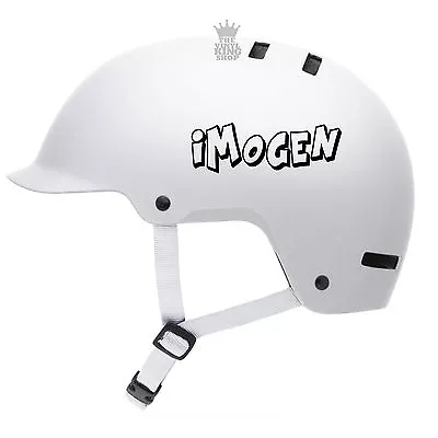 £2.89 • Buy 2 X Personalised Bike Helmet Name Stickers - Crash Font Vinyl Decal BMX Kids