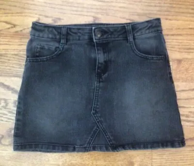 Gymboree Crazy 8 Black Denim Skirt Sz 10 Adjustable Waist • $7