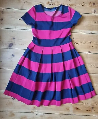 £10 • Buy Girls Ralph Lauren Polo Pink Blue Striped Dress