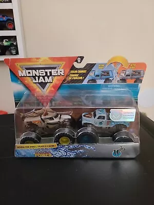 Color Change  Horse Power & Whiplash Monster Jam Truck 1:64 Reveal The Steal • $24.99