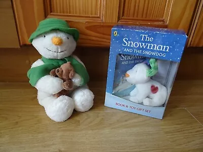 Raymond Brigg's THE SNOWMAN Musical Soft Toy 9 Ins High + THE SNOWDOG & Book Set • £3.99