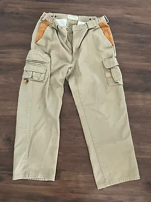 Orvis Pants Mens Size 32x28 Leather Trim Cargo Pants • $24