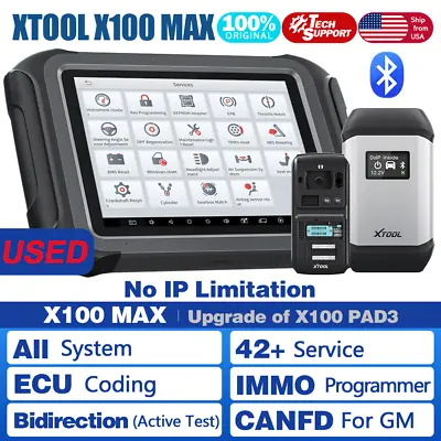 XTOOL USED X100 MAX Auto IMMO Key Pro/gramming Diagnostic Scanner 42 Resets • $1199