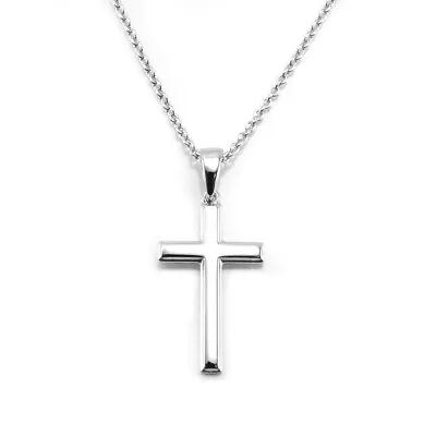 $24 • Buy 925 Sterling Silver Cross Pendant Necklace #SP131