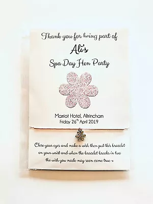£33 • Buy Hen Night/Party Friendship/Wish Bracelets Hen Party Favours Daisy Flower Charm