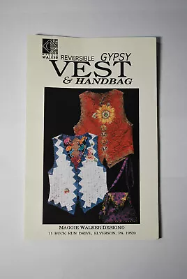 Maggie Walker Reversible Gypsy Vest & Handbag Sewing Pattern Size XS - XXXL UC • $4.99