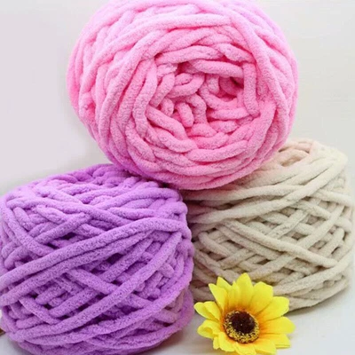 $5.49 • Buy 100G Skeins Yarn Chunky Crochet Chenille Milk Soft Baby Velvet Knitting Wool 