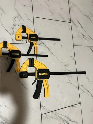 $14.50 • Buy DEWALT DWHT83193 12 Inch Large Trigger Bar Clamp - Yellow And 2 Small Clamps