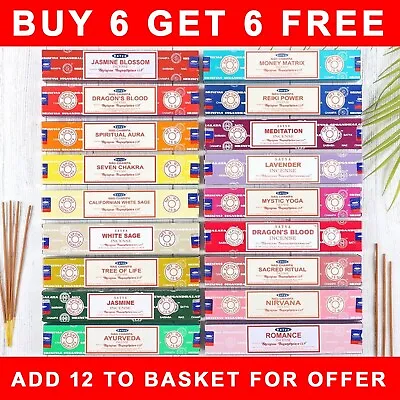 SATYA INCENSE STICKS Genuine NAG CHAMPA 15g Packs Mix Scents Joss Insence • £2.89