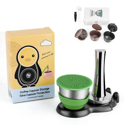 Refillable Coffee Capsule Pod Tamper Stand Holder For Dolce Gusto Nescafe EDG • $28.24