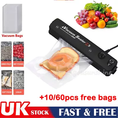 3In 1 Portable Manual Vacuum Sealer.Machine Food Dry Wet Vaccum Packing+110 Bags • £5.99