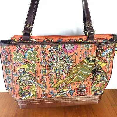 Sakroots Artist Circle 'Owl' Critter Medium Satchel Handbag Shoulder Bag + Charm • $79