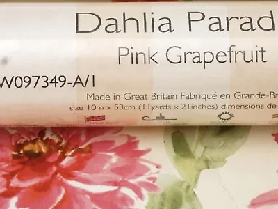 8 Rolls Laura Ashley Wallpaper Dahlia Same Batch Floral • £99