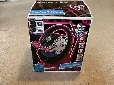 Monster High Dance Party CD+G Karaoke Machine SAKAR 2013 Color Flash Lights New • $69.31