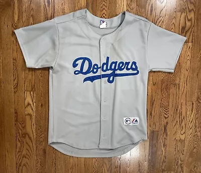 MLB Majestic Jersey Los Angeles Dodgers Manny Ramirez Gray And Blue Men’s XL • $60