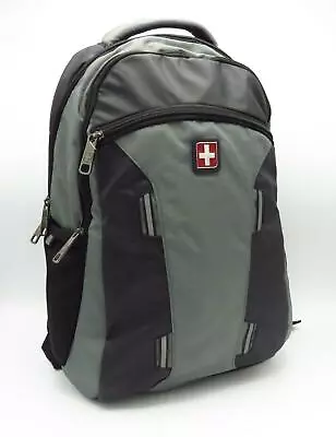$22.99 • Buy Swiss Tech 18  Reflective Black/Grey Backpack