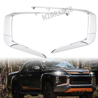 For Mitsubishi Triton L200 2019-2022 4PCS Front Bumper Molding Trim Replacement • $78.06