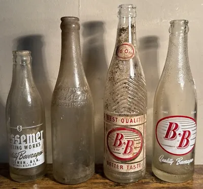 Bessemer Bottling Works Cola Soda Bottle Lot~4 Different Variants~Alabama • $36.99