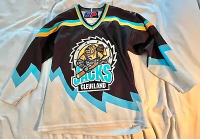 **VINTAGE 1990s** Cleveland Lumberjacks Hockey Jersey SP Youth Size Large/XL IHL • $10.45