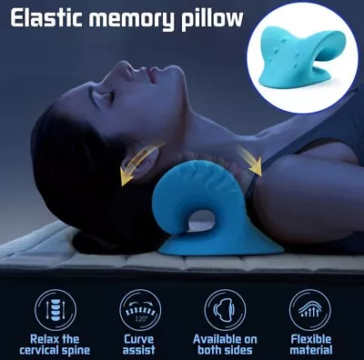 Neck Traction Pillow Original Cloud Shape Neck Stretcher Cervical Pain Relief BN • £5.99