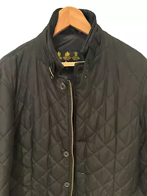 Barbour Jacket - Men's Large Black Quilted - Excellent • $69